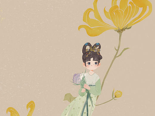 飞花令一（个人主页-ZNTU4MTg3Njg=） - 儿童插画 - 站酷设计师种豆芽的猫猫原创素材 - 站酷ZCOOL