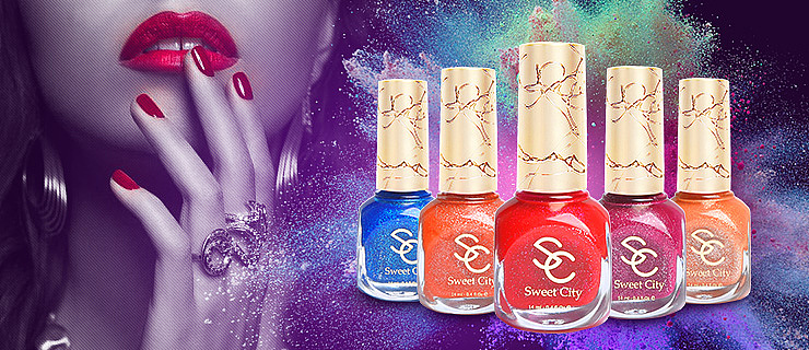 sweetcity都市甜心 指甲油促销海报 banner 直通车钻展图片模板 彩妆