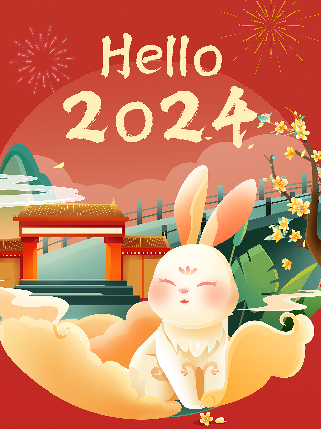 上半年节日海报,插画总结