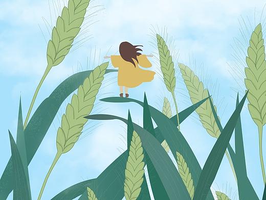 小满-节气插画（个人主页-ZMzEyNTA1Njg=） - 艺术插画 - 站酷设计师007黄晓丹原创素材 - 站酷ZCOOL