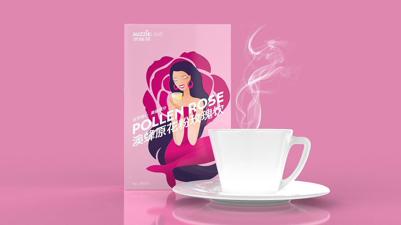 澳蜂原花粉玫瑰饮
