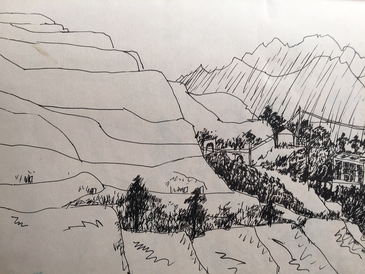 九十年代学生时期人物动态,风景,静物,雕塑速写。