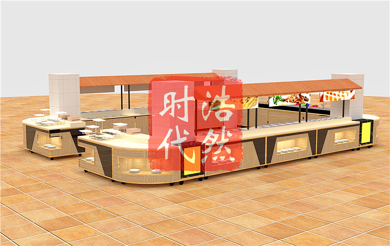 深圳定制自助餐台设计大理石取餐台