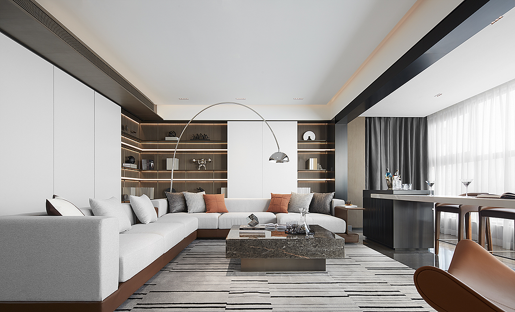 深圳装修:旭飞华达园,现代简约风设计,这质感绝了!