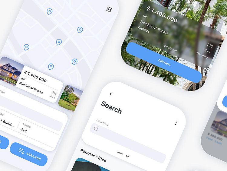 H5旅游酒店民俗宾馆客房预定共享手机APP界面UI设计