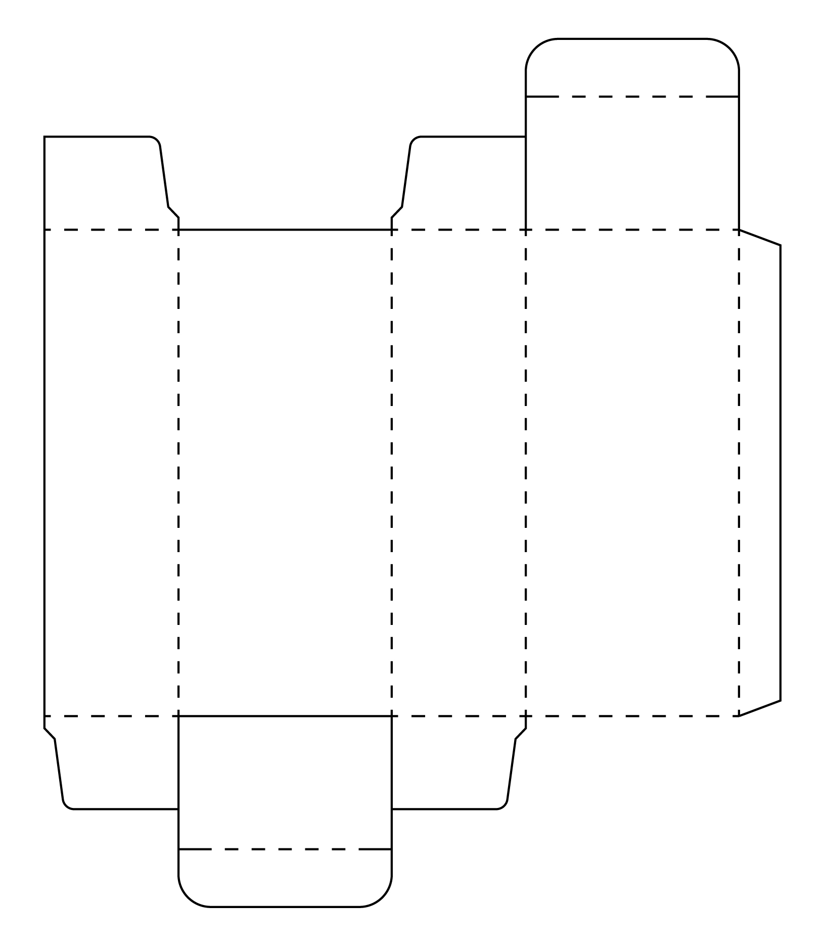 几款常见的纸盒包装结构图