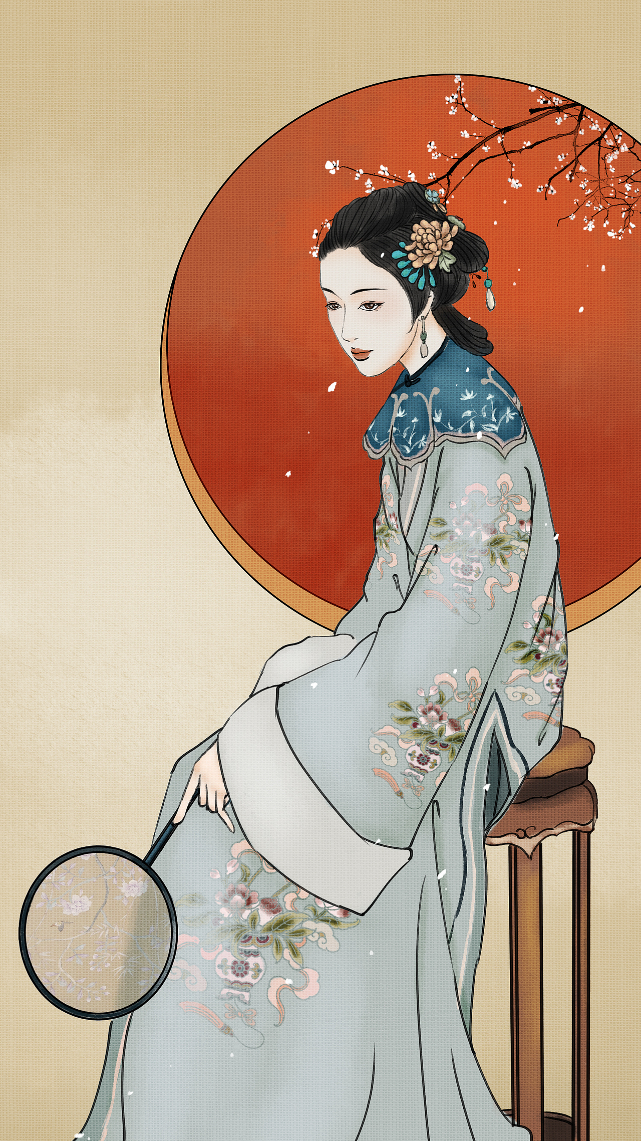 一些古代女子的想象（图ZMjQyOTgyOTMy） - 艺术插画 - 站酷设计师海兔张原创素材 - 站酷ZCOOL