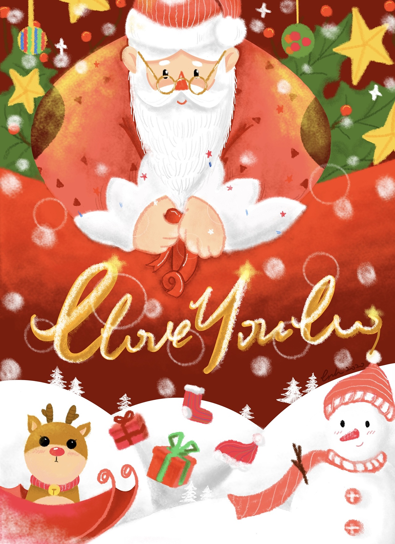 圣诞老人!|插画|创作习作|一只阿寒 - 原创作品 - 站酷 (zcool)