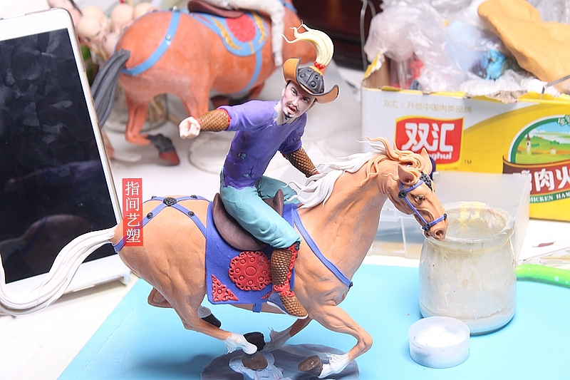 贺加贵面塑软陶（隋唐英雄 秦琼）