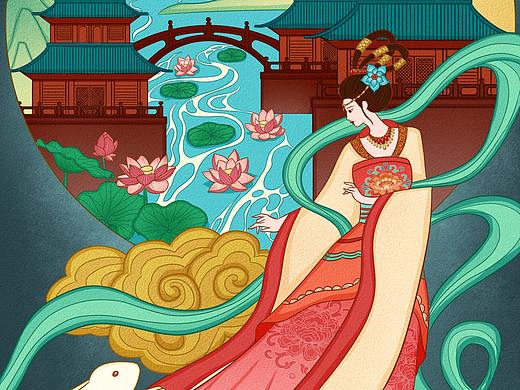 中秋海报插画