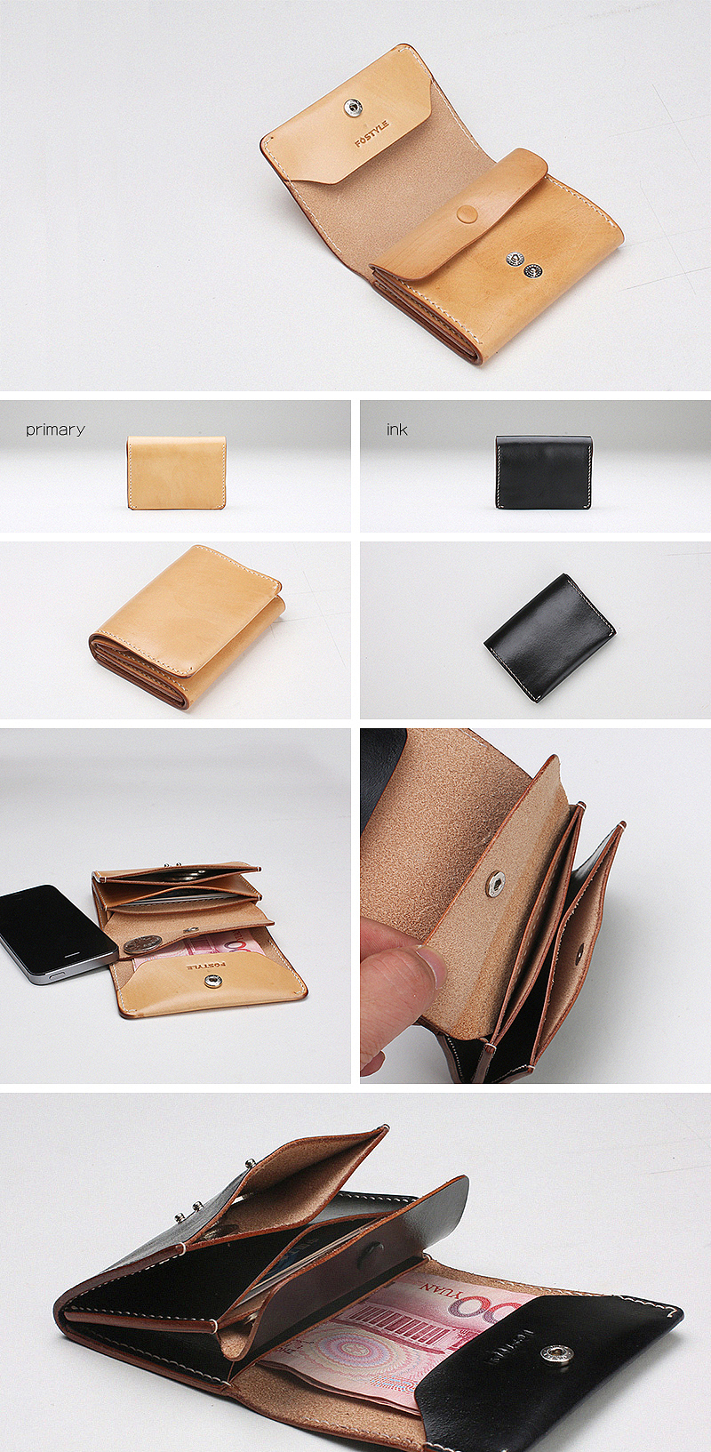 HB202 MINI卡式钱包(纯打磨版,无内衬多层结构)
