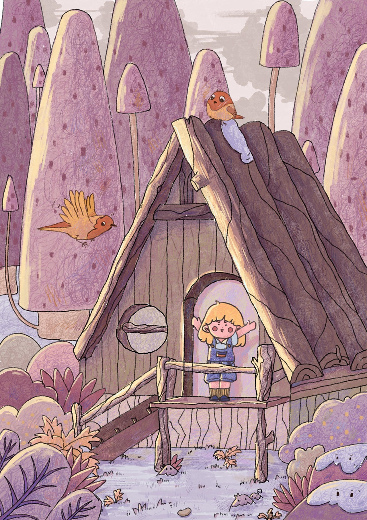 小屋-儿童插画
