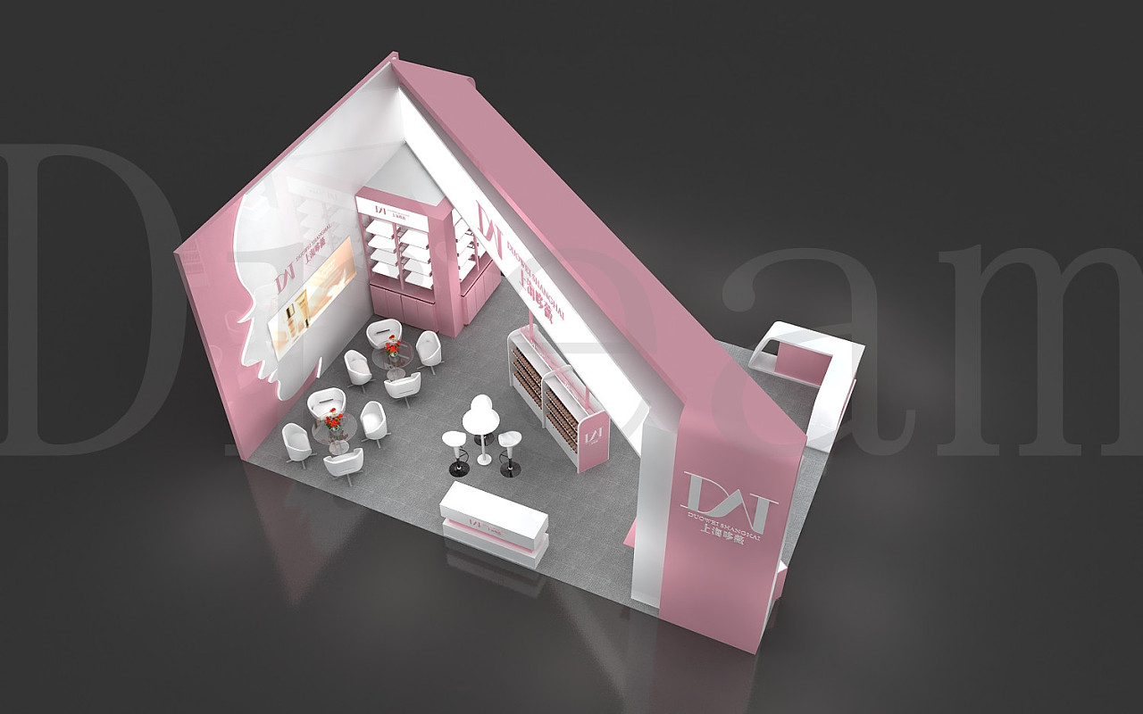 美妆展位设计|空间|展陈设计|dream一拳 - 原创作品 - 站酷 (zcool)