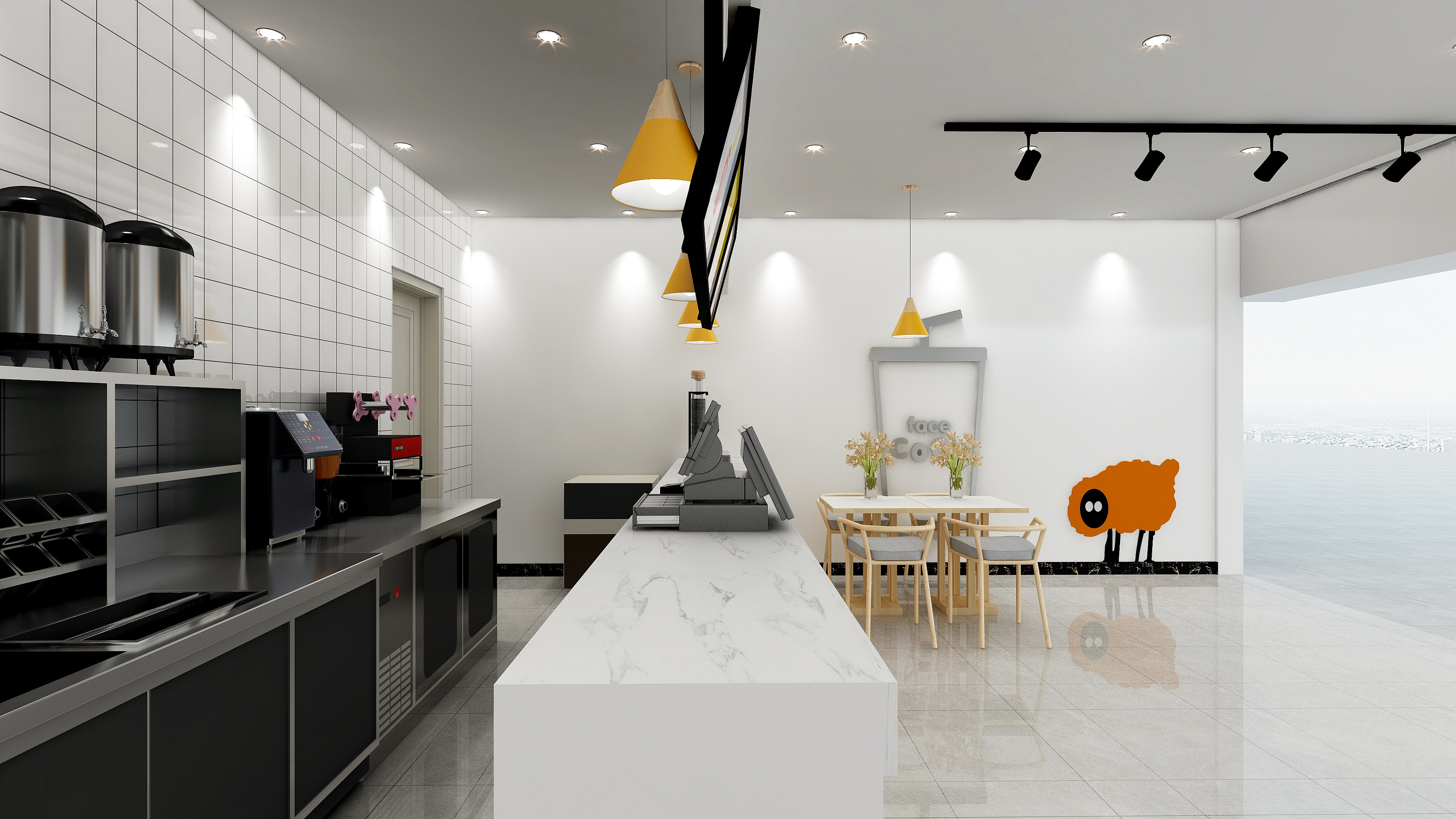 奶茶店 店铺效果图