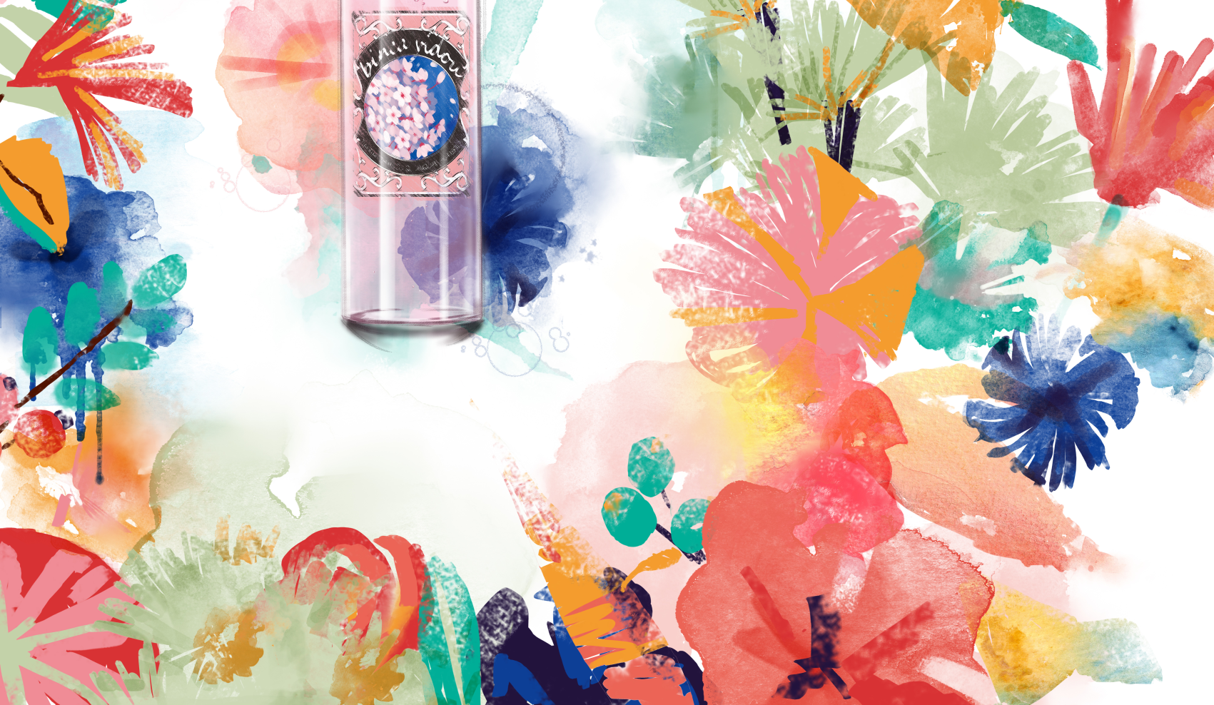 化妆品杂志插画