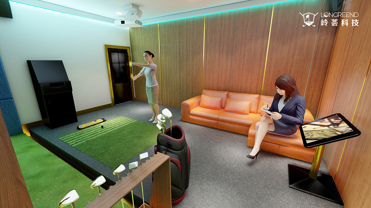 广州市从化区逸泉山庄室内高尔夫模拟器项目工程