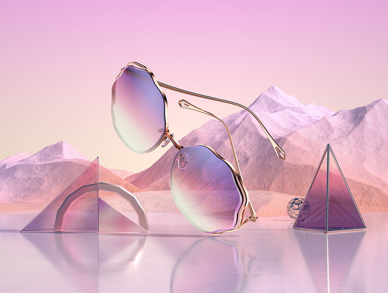 海伦凯勒时尚眼镜项目（图ZMjUyOTY4NzIw） - 产品 - 站酷设计师猫猫C4D原创素材 - 站酷ZCOOL