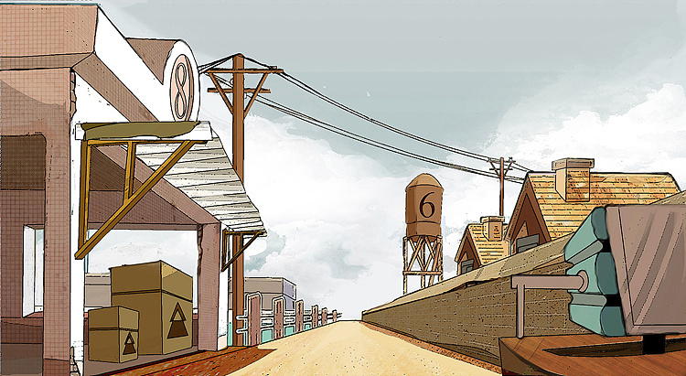 动画场景设计 ps 场景绘画 二维动画设计