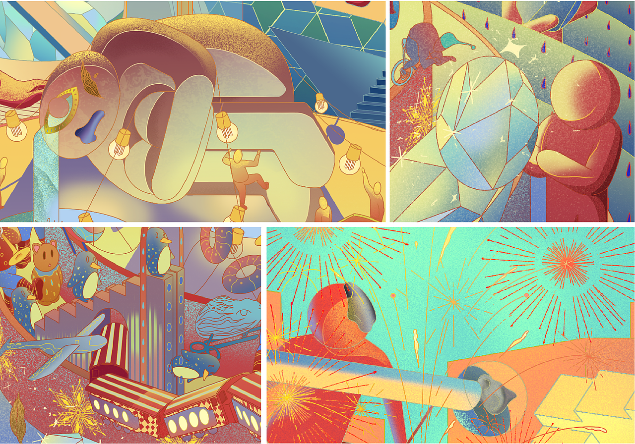 游樂園系列插畫（圖ZMjY4NDQ3ODEy） - 商業(yè)插畫 - 站酷設(shè)計(jì)師刀文金原創(chuàng)素材 - 站酷ZCOOL