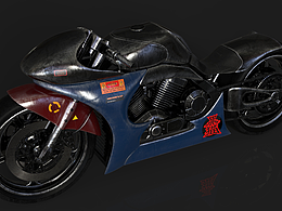 黑猫摩托战损版概念设计
