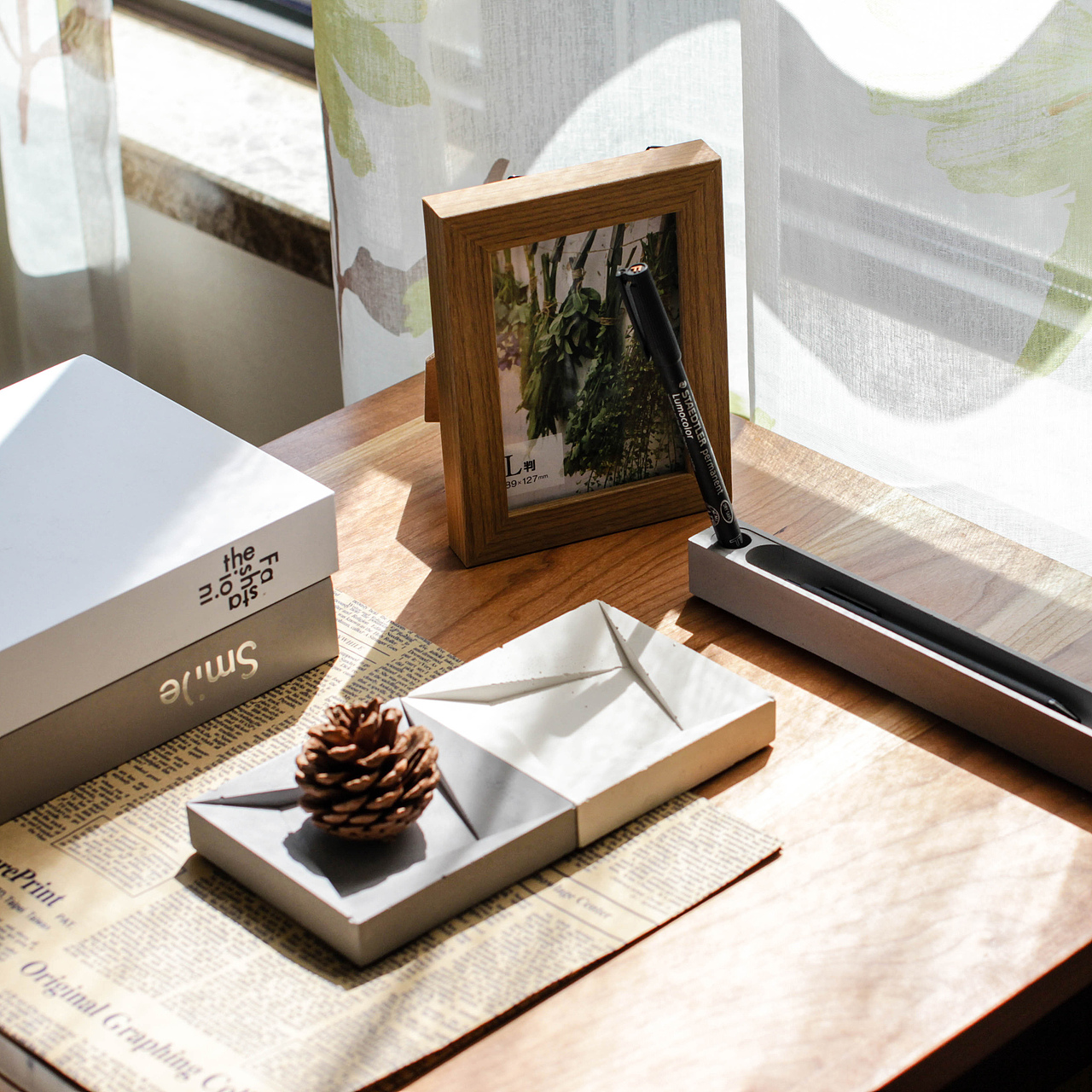 初牛纯手工清水泥置物盘