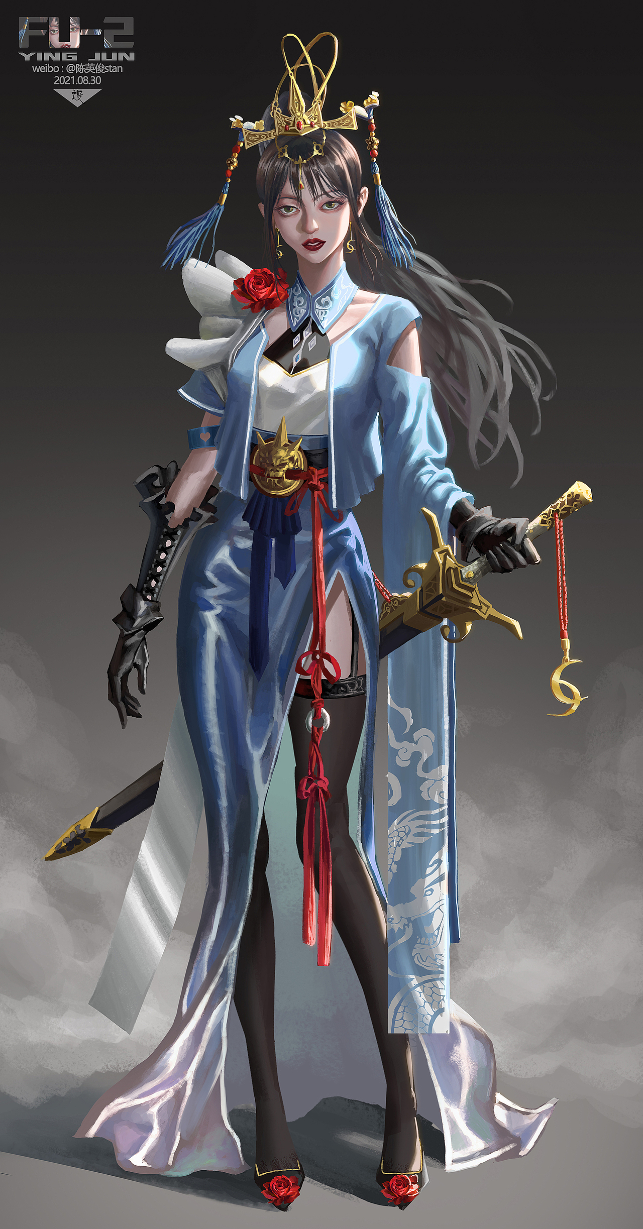 花月夜|插画|游戏原画|陈英俊stan_原创作品-站酷zcool