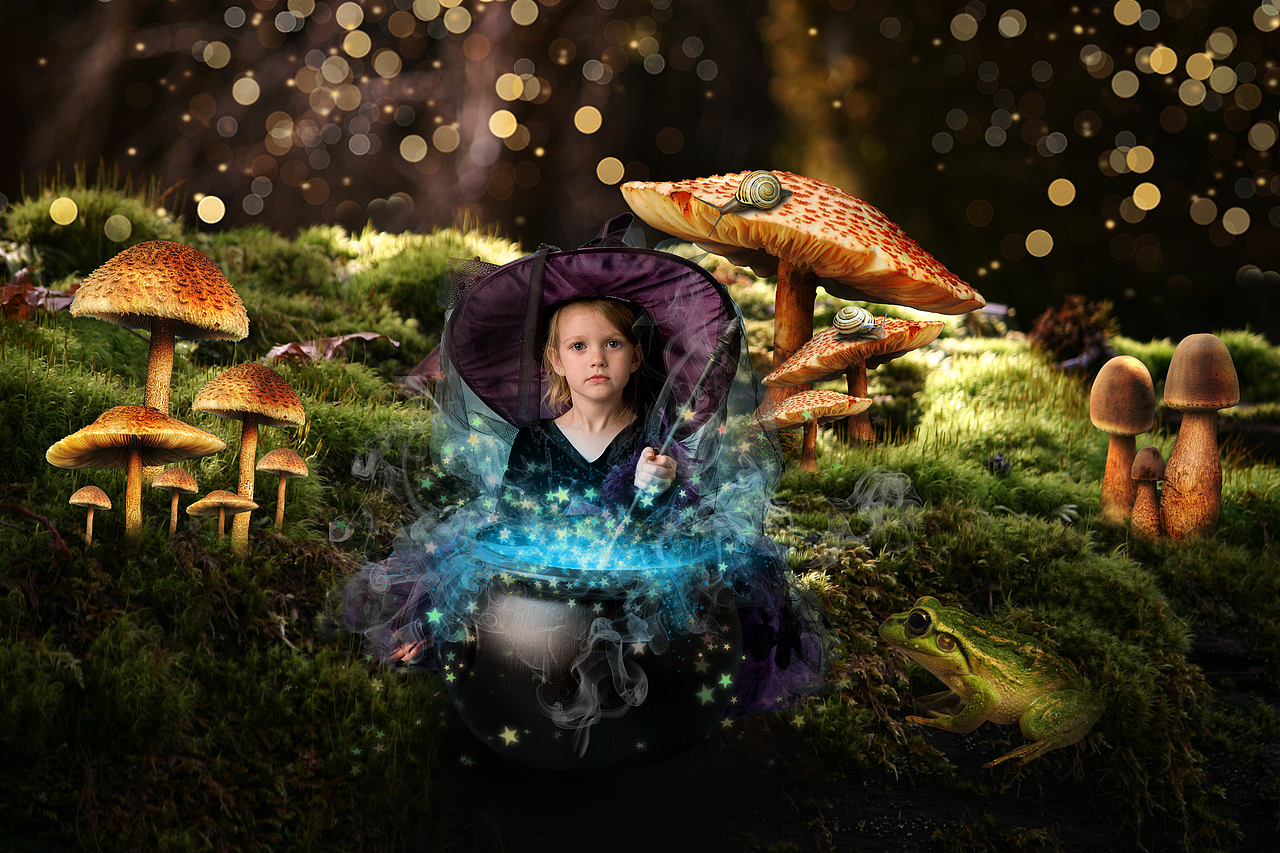 图片合成 森林小公主合成--看到一个合成就自己合了一下,和原版差距很大