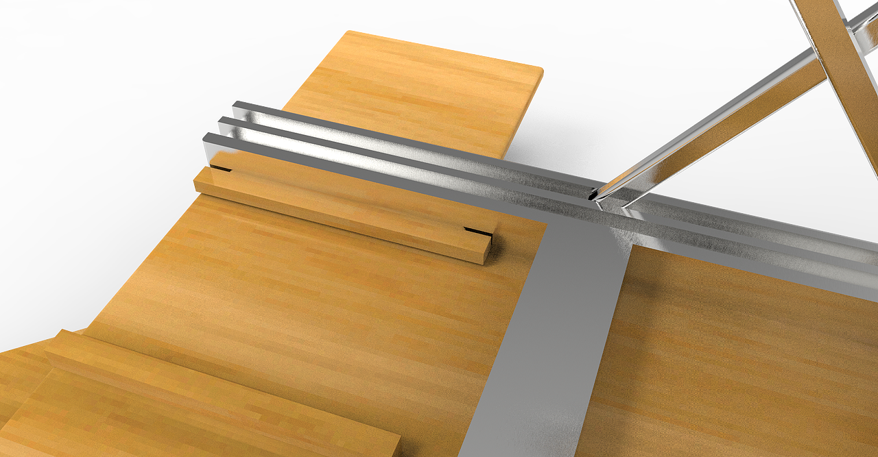 可抽拉式小桌板,位于整体桌面下方,末端突出部分以及桌面下方的横杆