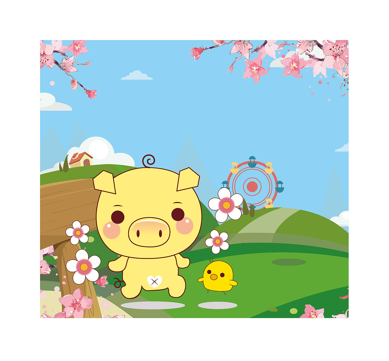 幸福小猪坚强（图ZMjY1ODA5NDM2） - 商业插画 - 站酷设计师良冬然原创素材 - 站酷ZCOOL