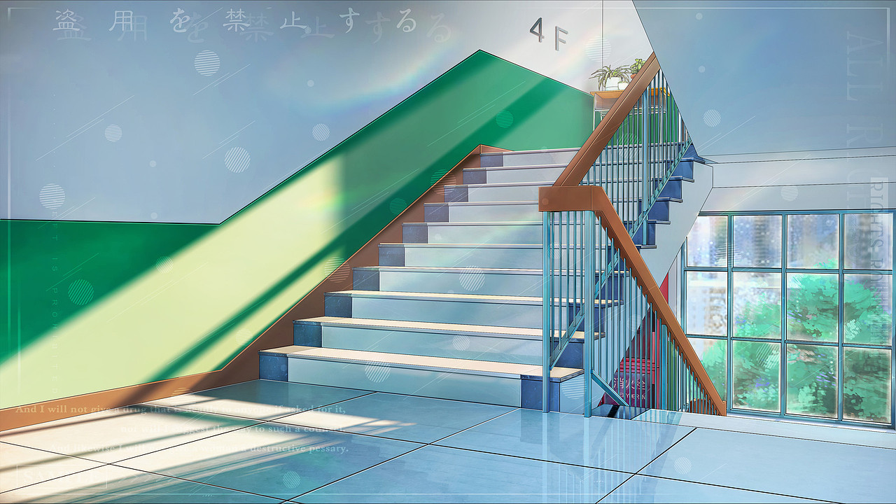 日系·校园楼梯