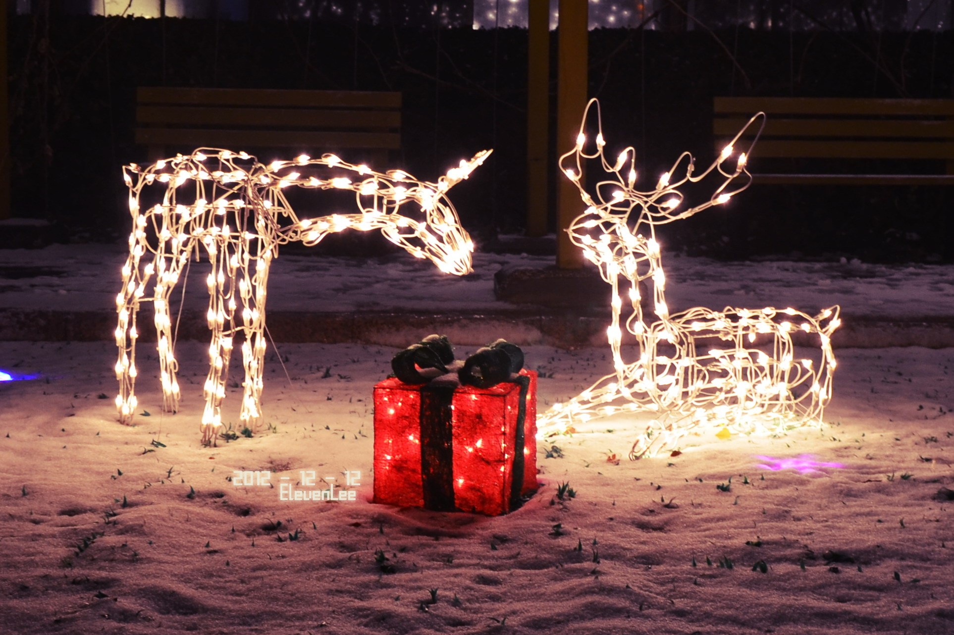 雪夜圣诞背景图片素材-编号15875551-图行天下
