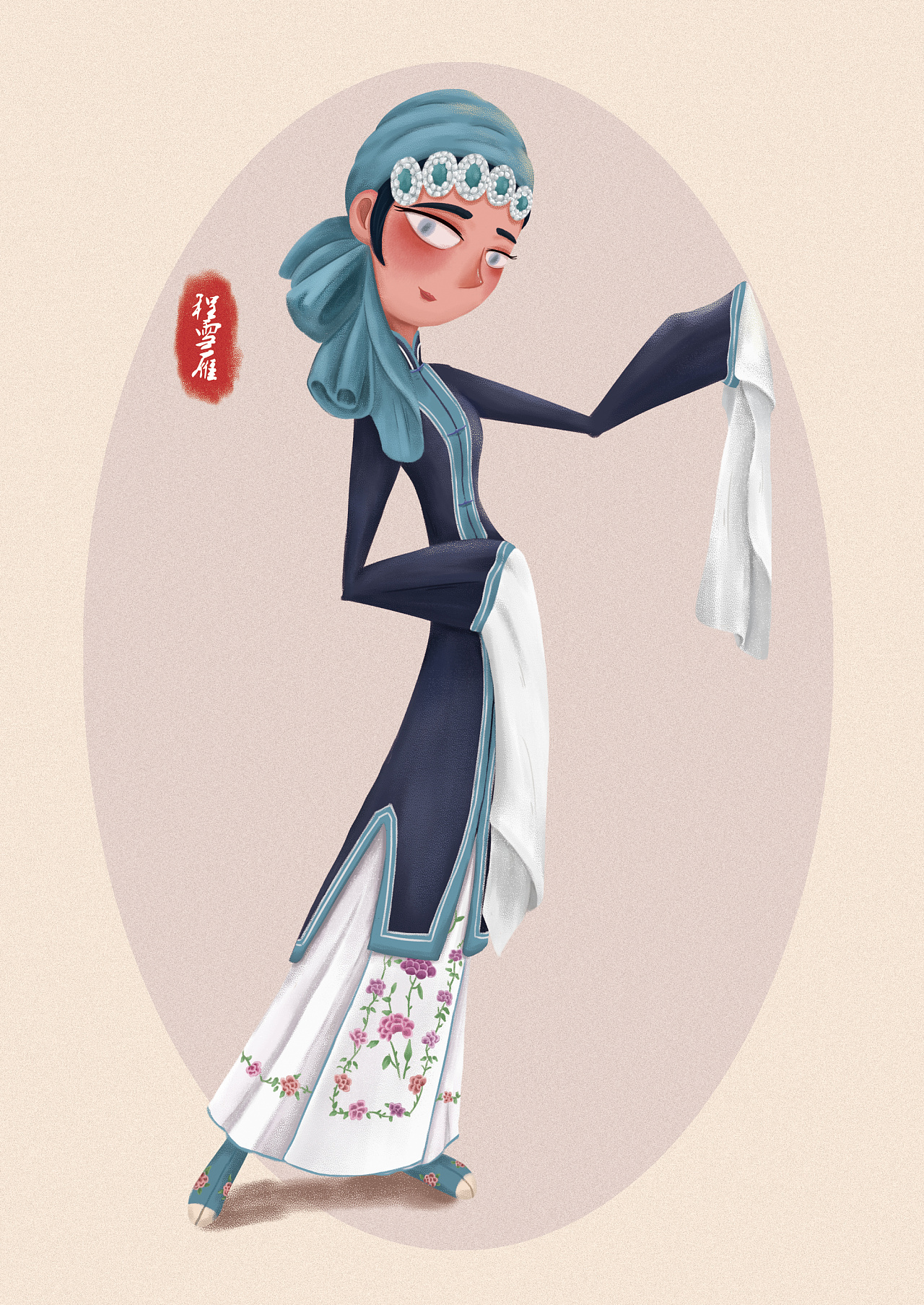 京剧人物|插画|艺术插画|团子004 - 原创作品 - 站酷 (zcool)