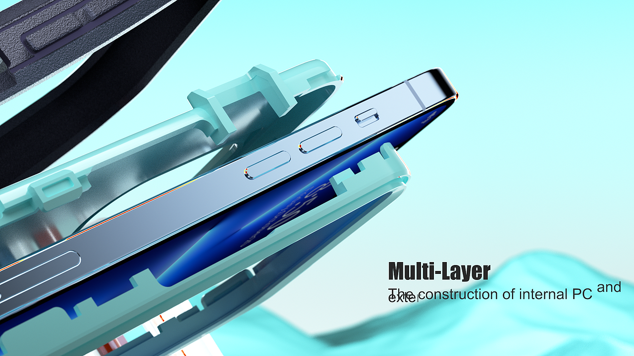 三个公司手机壳渲染动画