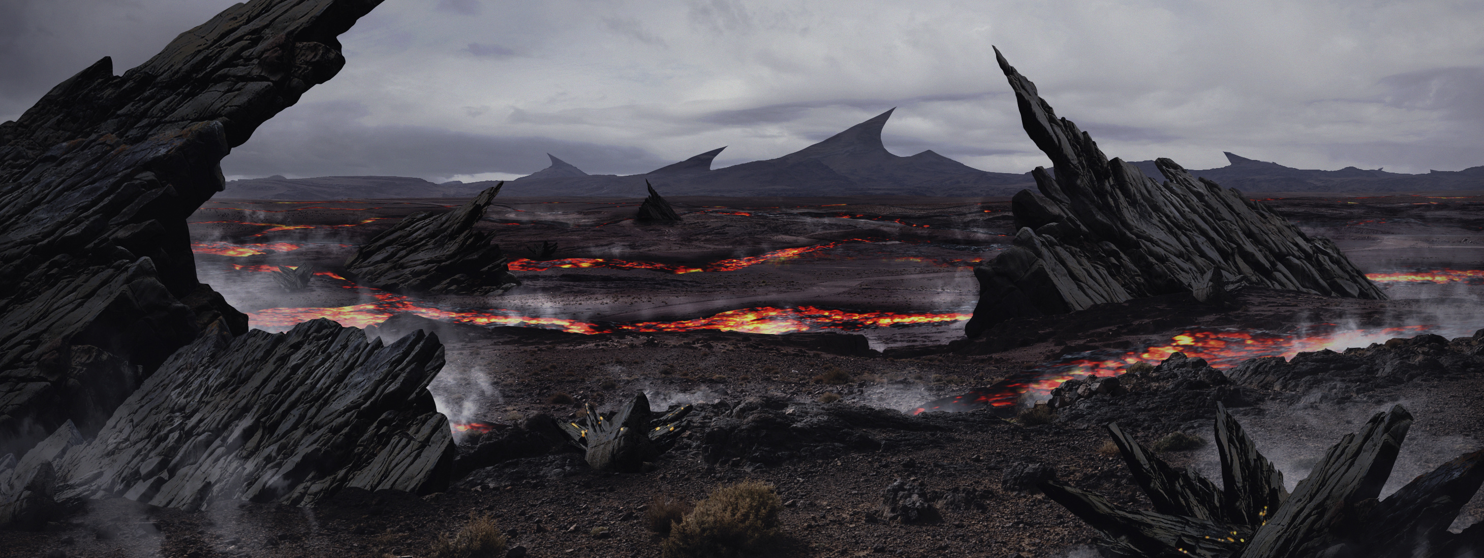 matte painting_外星地表_amberstone|影视|其他影视