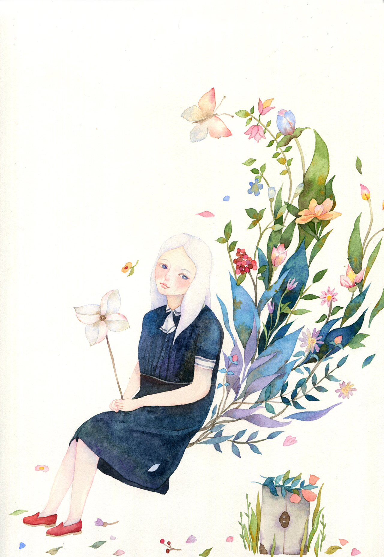 花事女孩儿|插画|商业插画|杉田arya - 原创作品 - 站酷 (zcool)