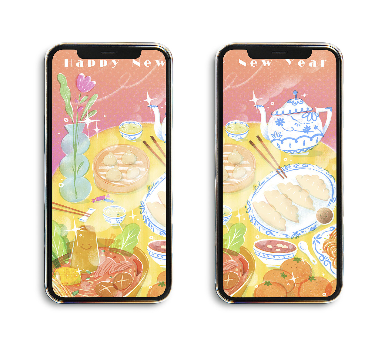 原创插画 | 团圆年夜饭（图ZMjg4MTY4MTA4） - 商业插画 - 站酷设计师AlienPam原创素材 - 站酷ZCOOL