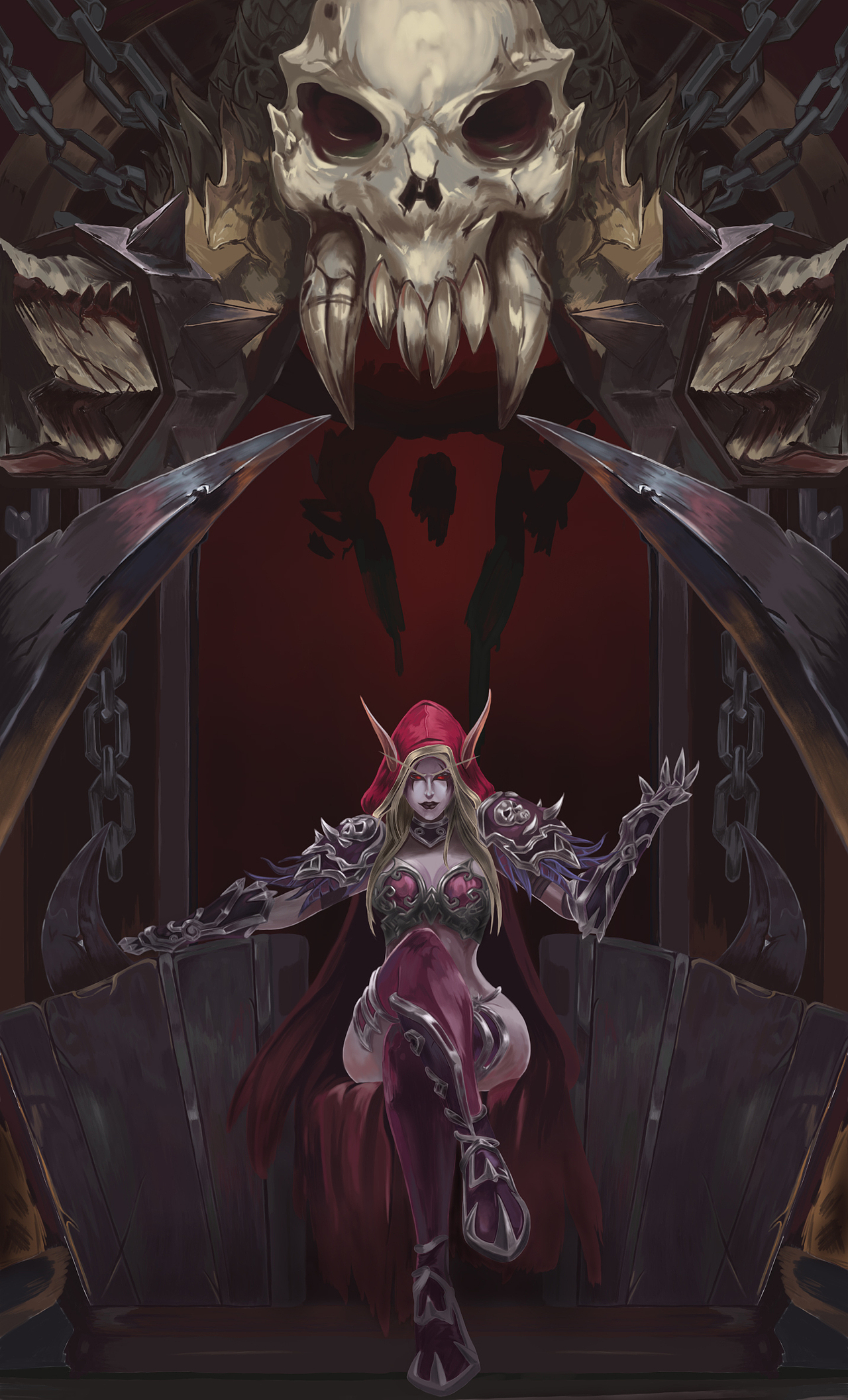 大酋长希尔瓦娜斯|插画|游戏原画|xiaojinjin_临摹作品-站酷zcool