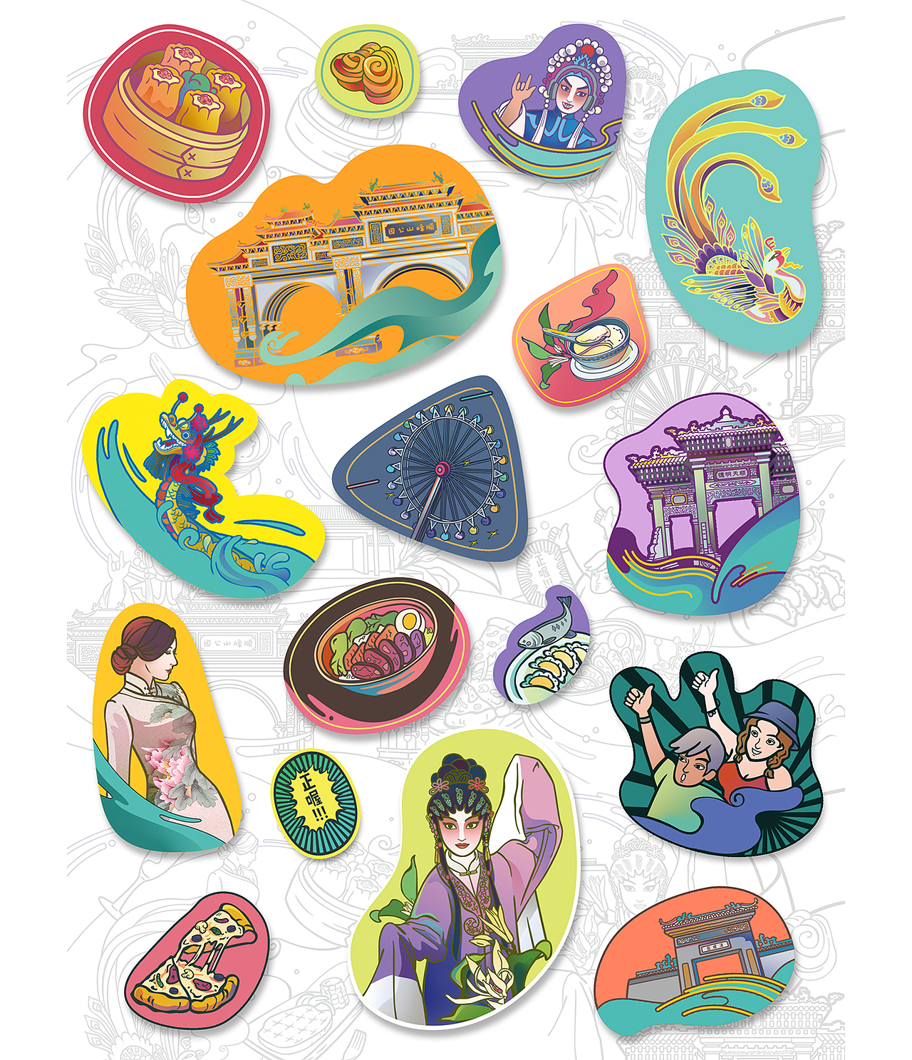 顺德欢乐海岸美食文化周插画