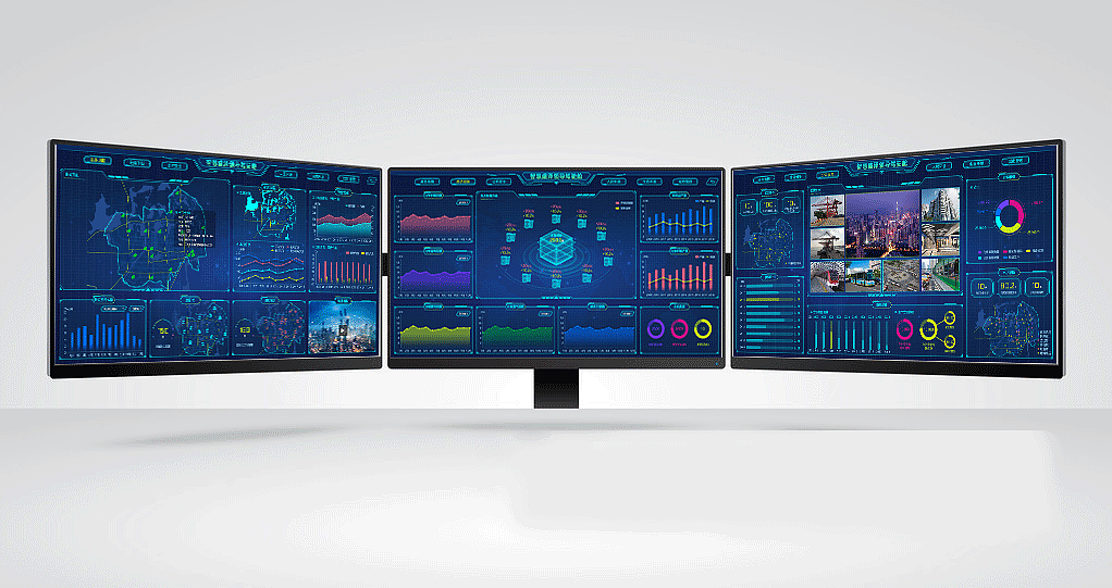 智慧盛泽领导驾驶舱数据可视化展示