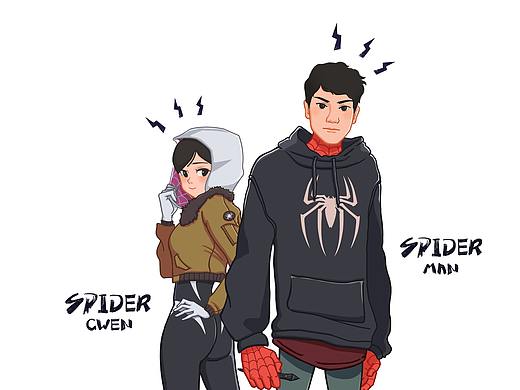 馴龍高手+蜘蛛俠平行宇宙（個(gè)人主頁(yè)-ZMzk3MjI3MTI=） - 創(chuàng)作習(xí)作 - 站酷設(shè)計(jì)師糖醋鼠標(biāo)墊原創(chuàng)素材 - 站酷ZCOOL