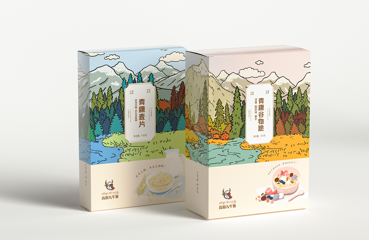 青稞麦片包装设计（图ZMjUwMzA2NTI0） - 包装 - 站酷设计师善恩设计工作室原创素材 - 站酷ZCOOL