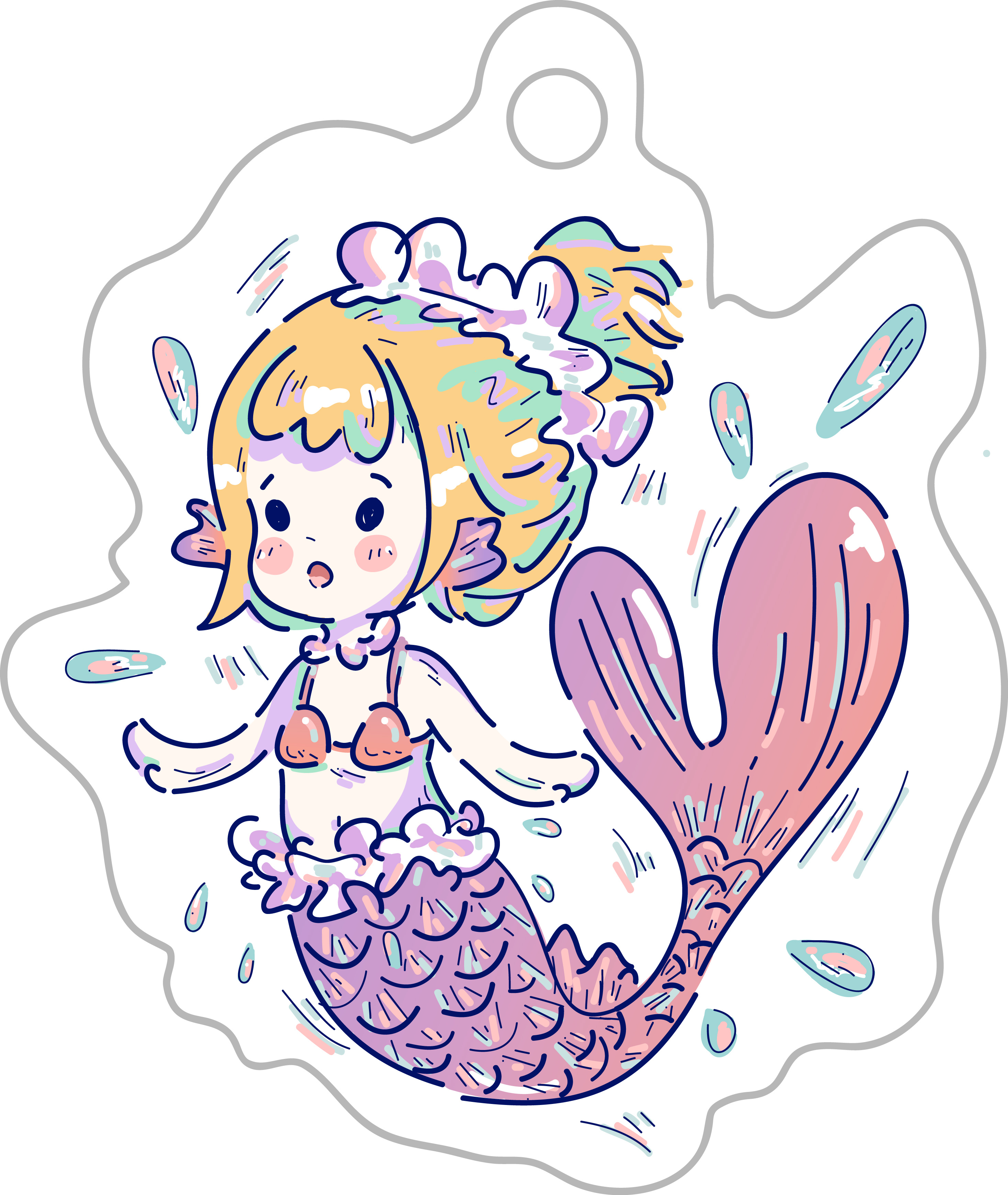 长着一张忧伤的脸的小人鱼