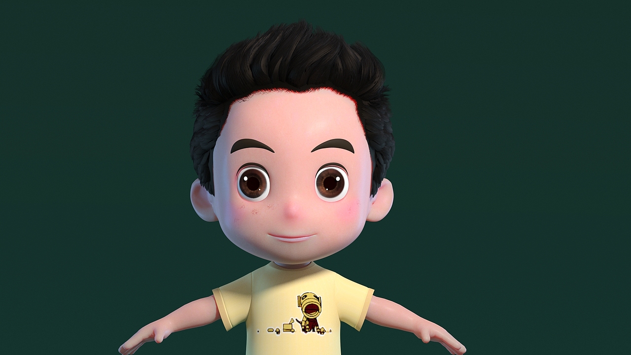 卡通人物三维建模maya角色动画人物视频制作