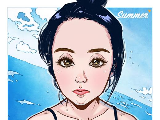 肖像画绘画步骤（个人主页-ZMjYzMzg4ODA=） - 创作习作 - 站酷设计师大橙ORANGE映画原创素材 - 站酷ZCOOL