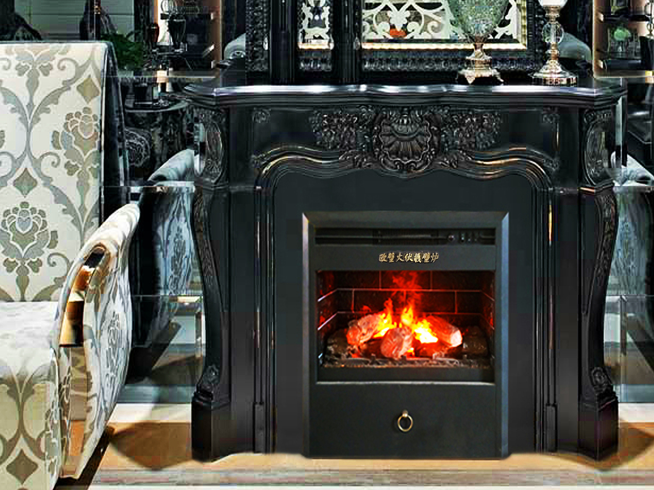 FuSi/伏羲雾化壁炉3d火焰led篝火盆舞台火焰灯