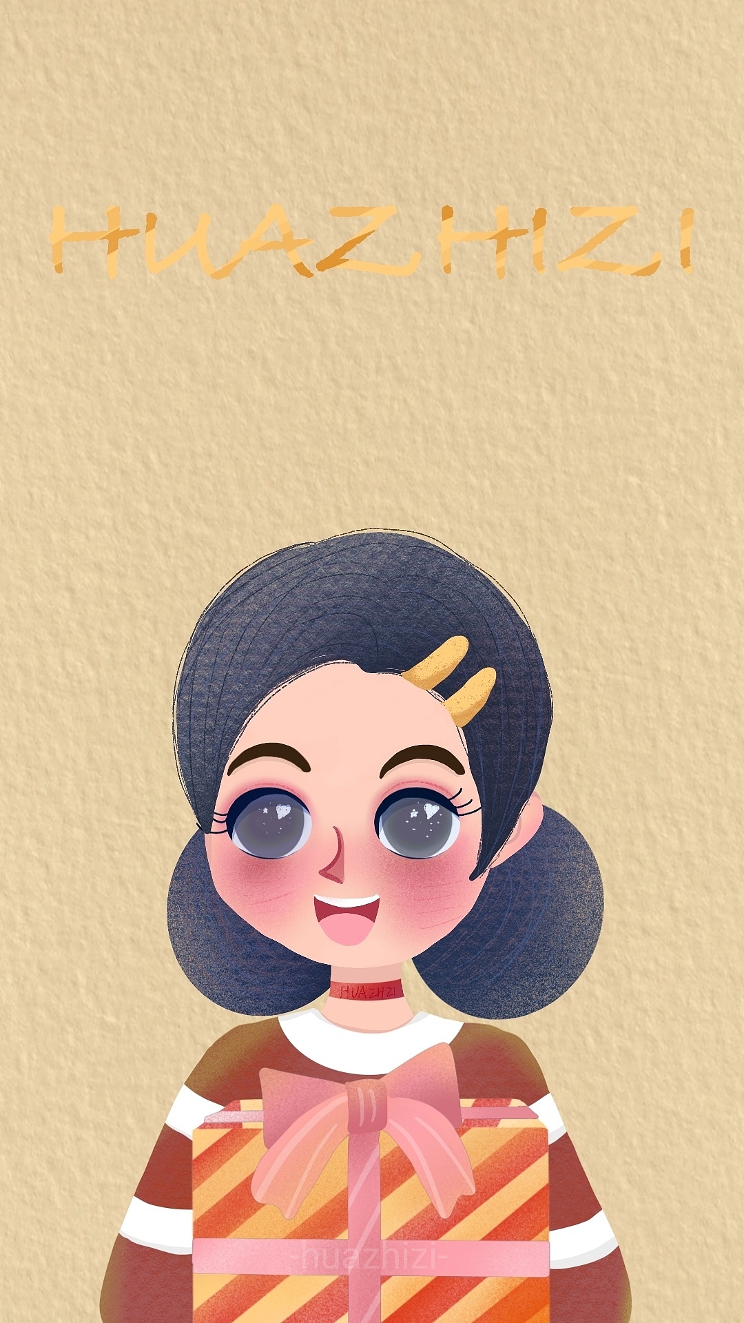 花栀子原创插画头像可爱女生男生壁纸