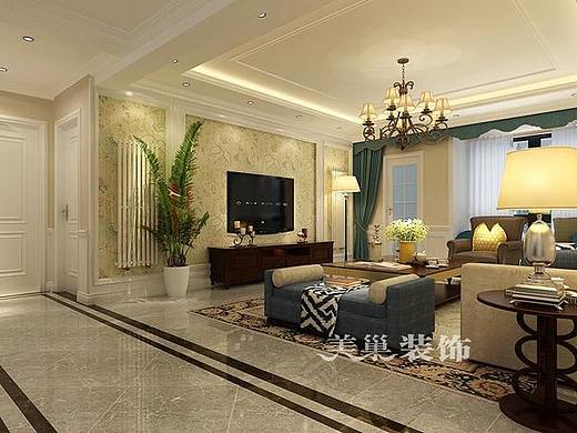 碧桂园翡翠城165平四室装修简欧风格装修样板间设计