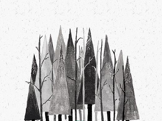 自拟庐山民宿插画《庐山一景》