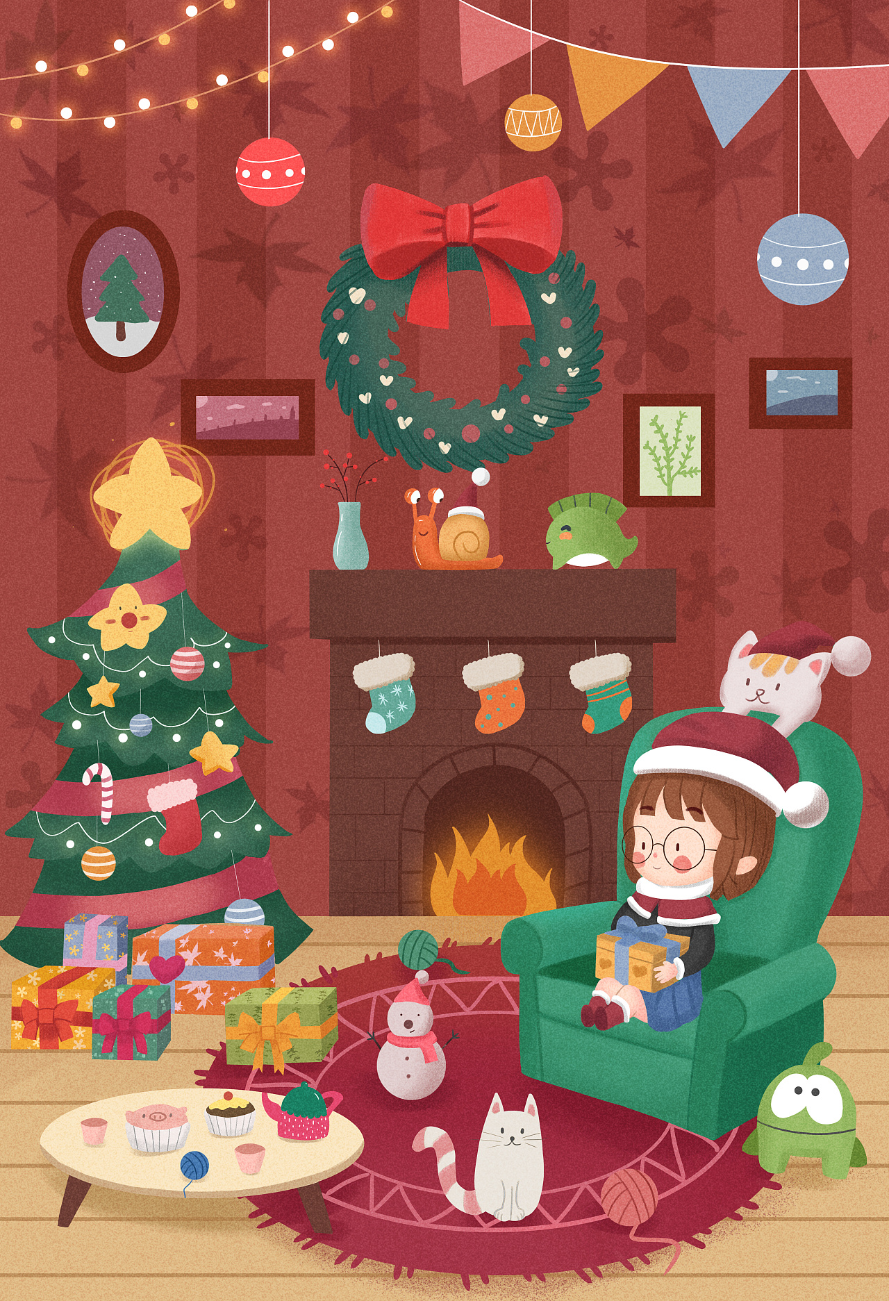 去年的圣诞节贺卡~|插画|商业插画|shuangs_cn - 原创作品 - 站酷 (ZCOOL)