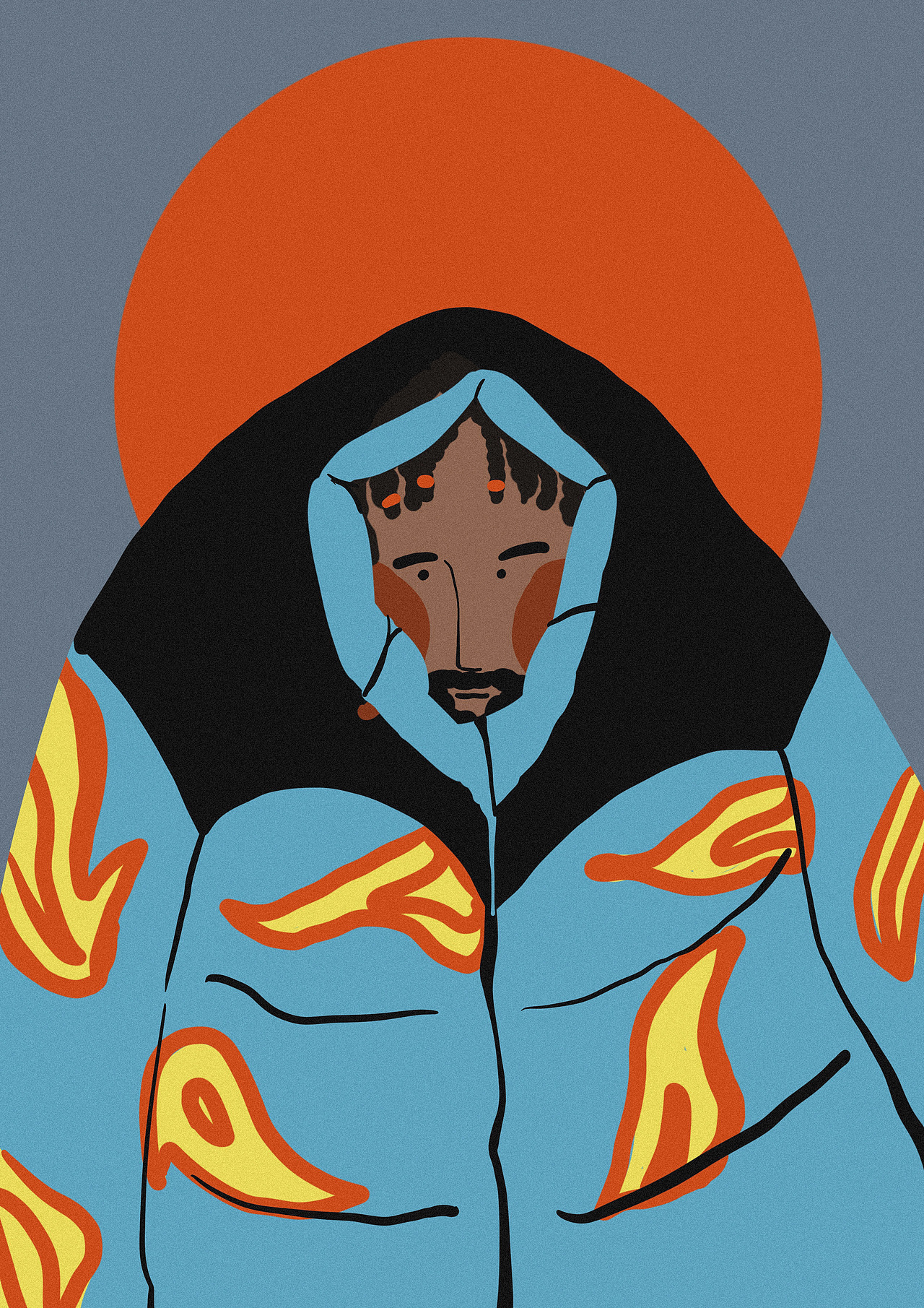 orange |色块|插画|新锐潮流插画|绘生小溪_原创作品-站酷zcool